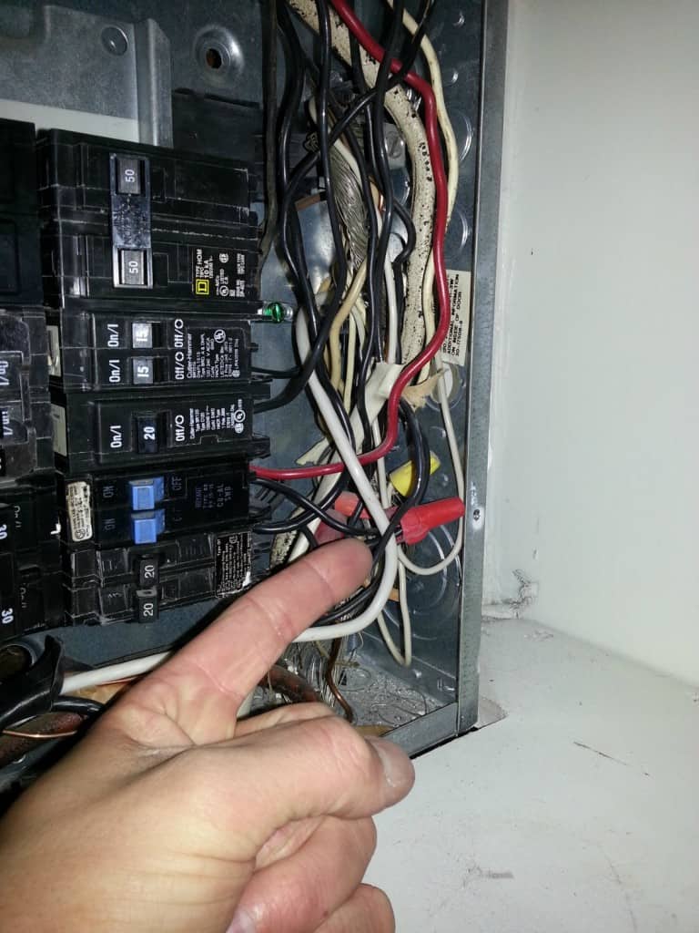 bad elect. this is a circuit that was extended from one breaker to feed another circuit elsewhere in the home 768x1024 1