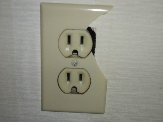 broken outlet cover