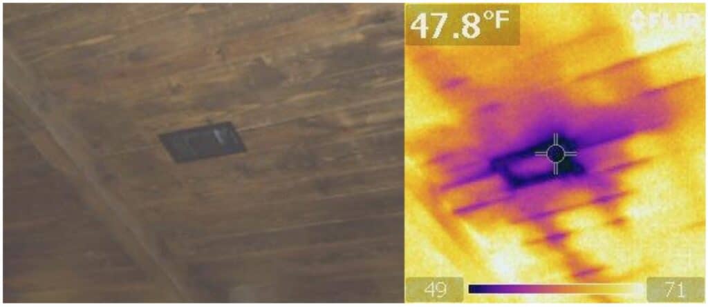 Infrared Thermography showing Air Leak at Ceiling Vent